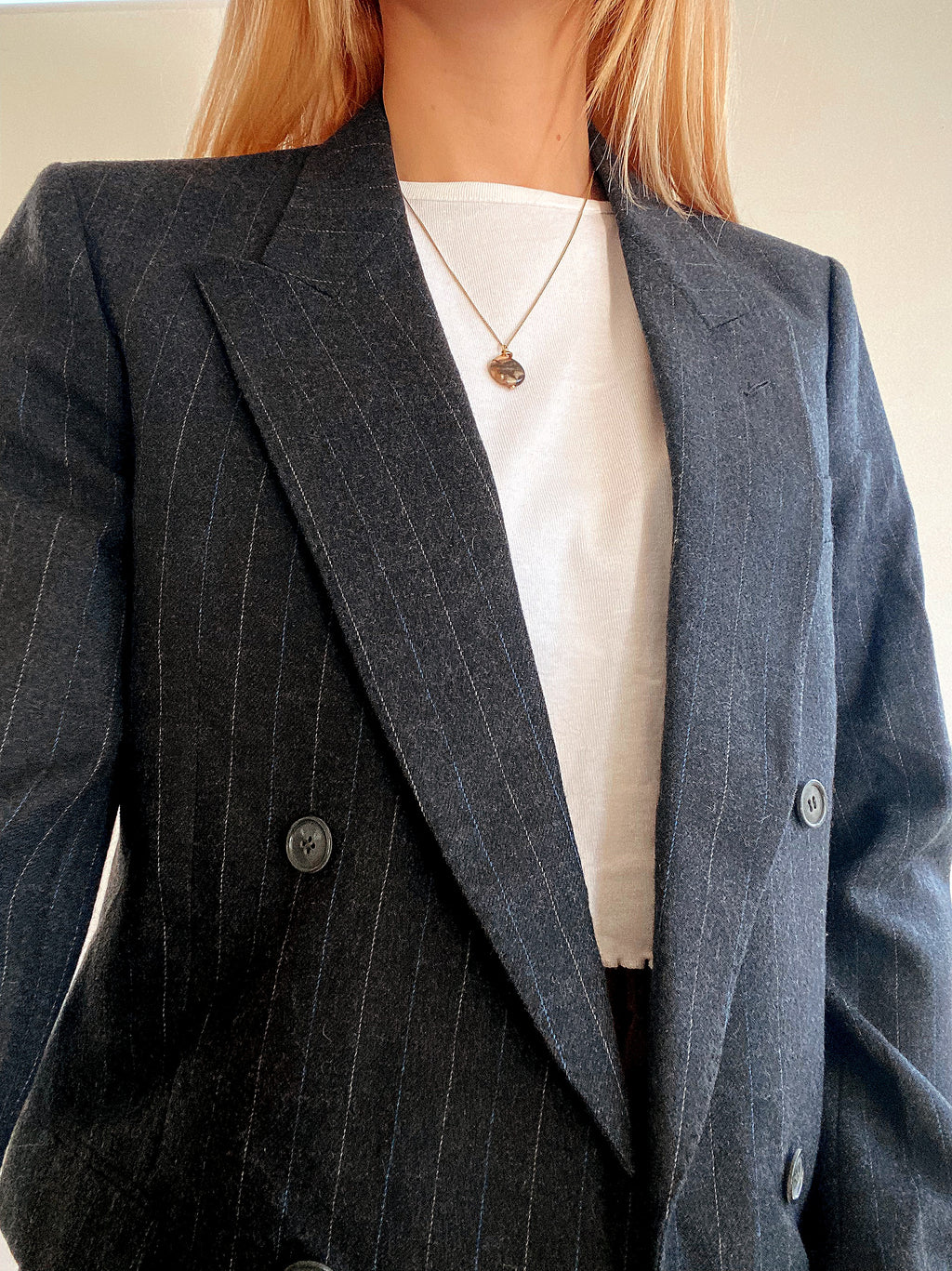 Veste Blazer oversized vintage bleu foncée
