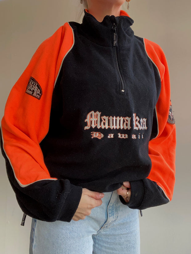 Polaire noire et orange Mauna Kea