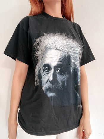 T-shirt vintage noir Einstein L