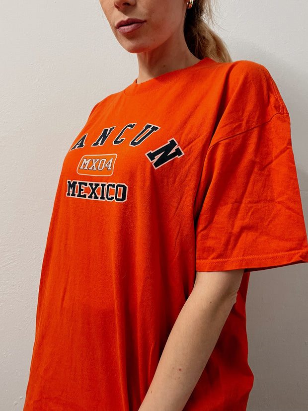 Tshirt vintage orange Cancun XL