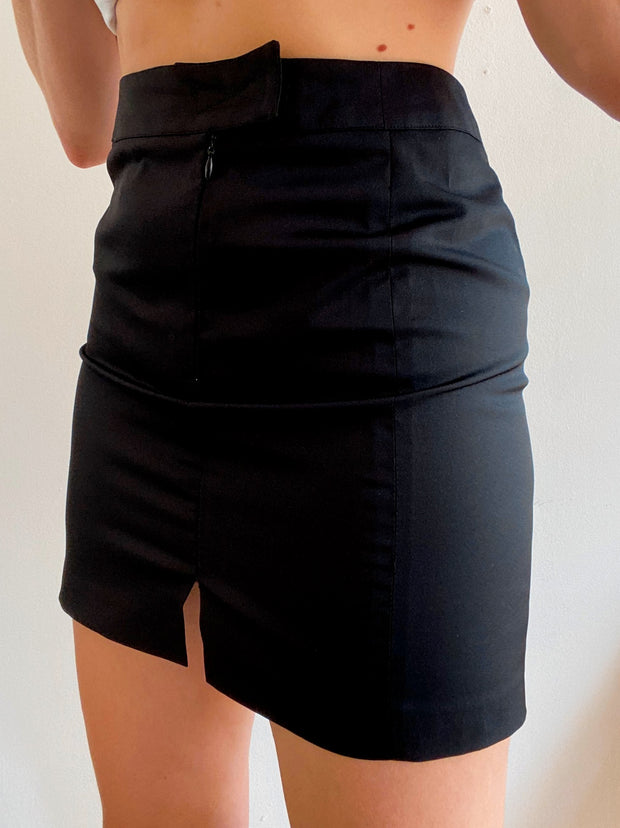 Mini jupe Vintage très courte noire XXS / XS