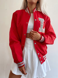 White and blue jacket with orange collar Adidas XL