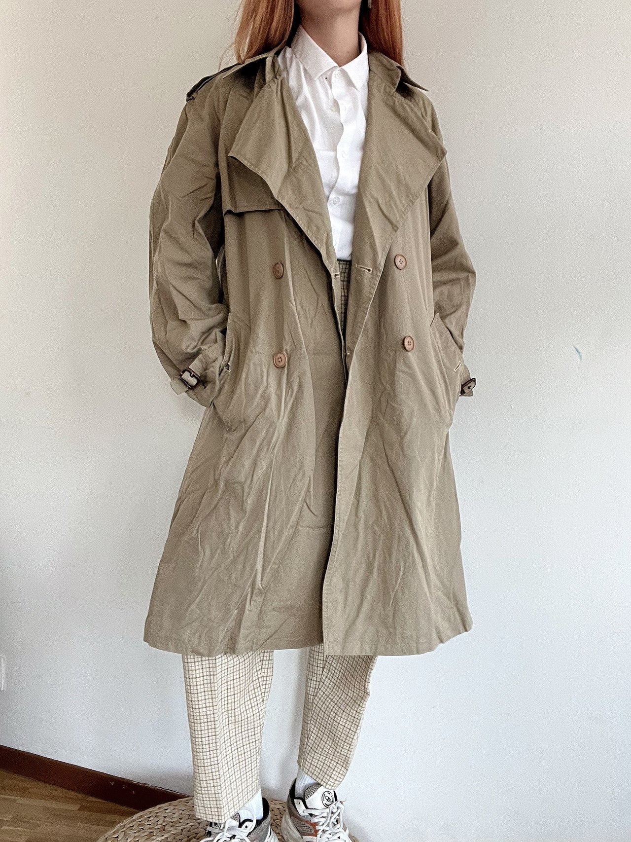 Trench coat vintage khaki  L oversized