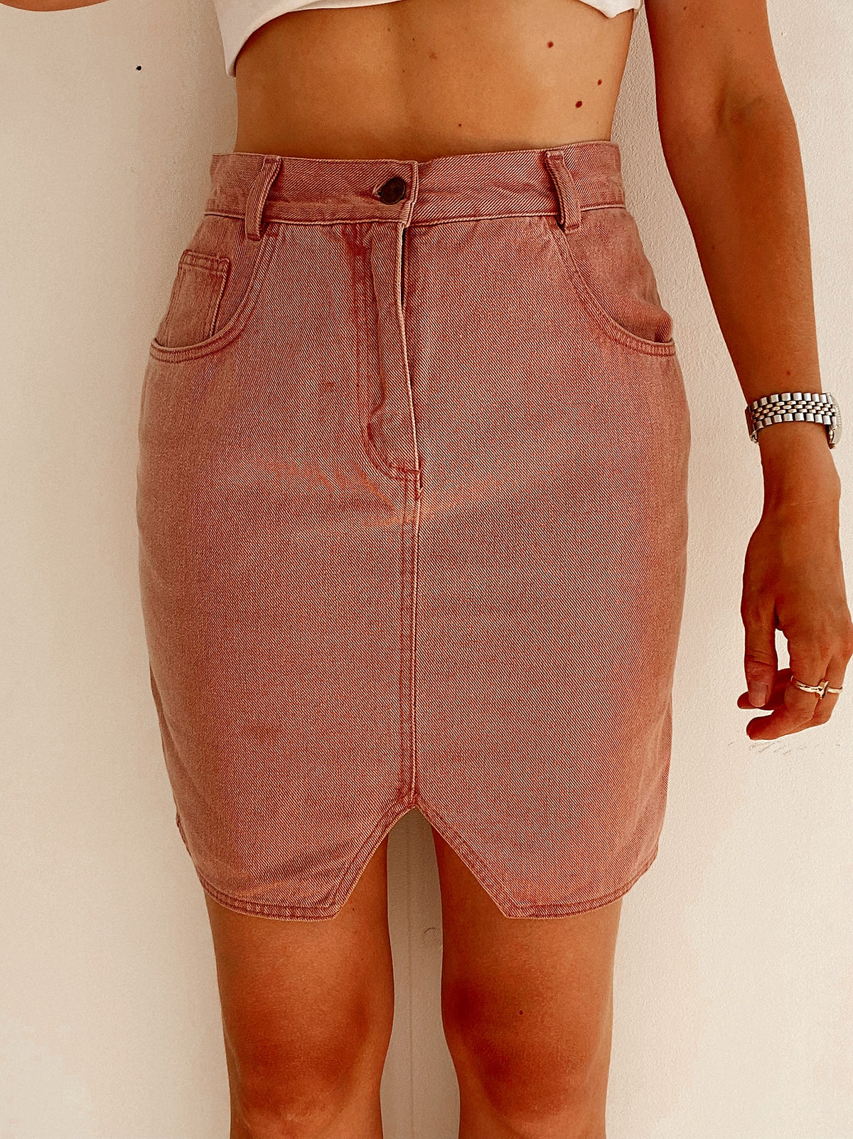 Jupe vintage rose en jeans M