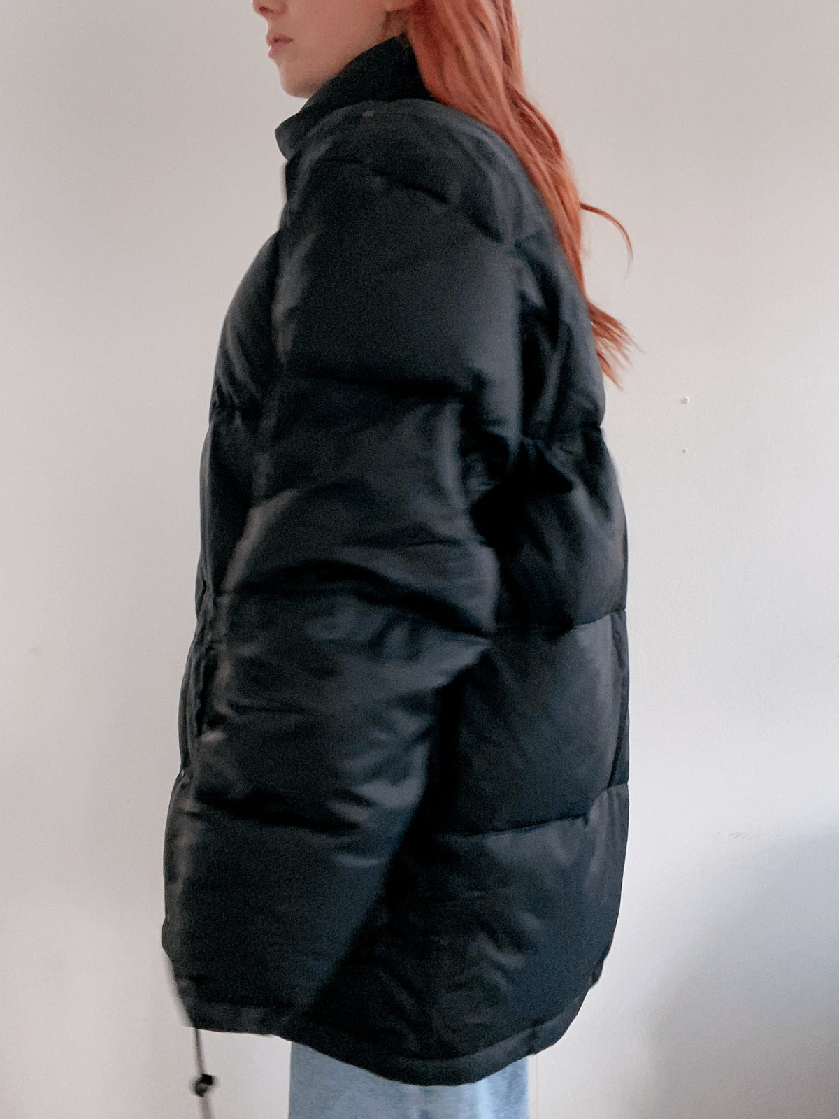 Veste doudoune vintage en plume noire  L