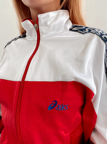 Veste de jogging vintage rouge ASICS M