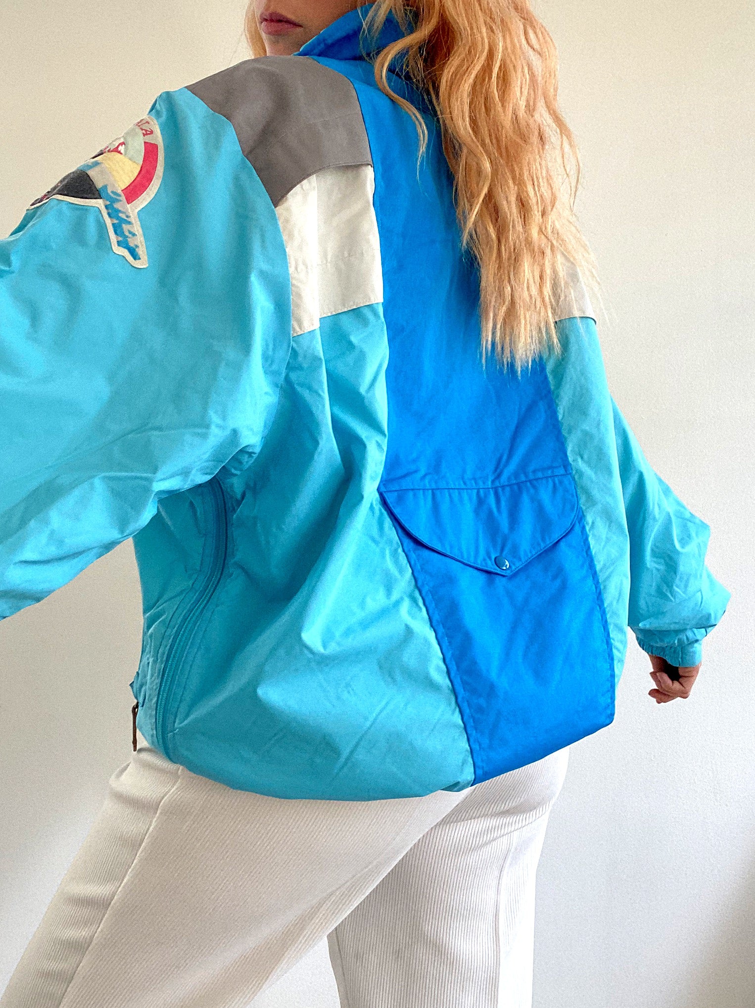 Doudoune vintage turquoise  L