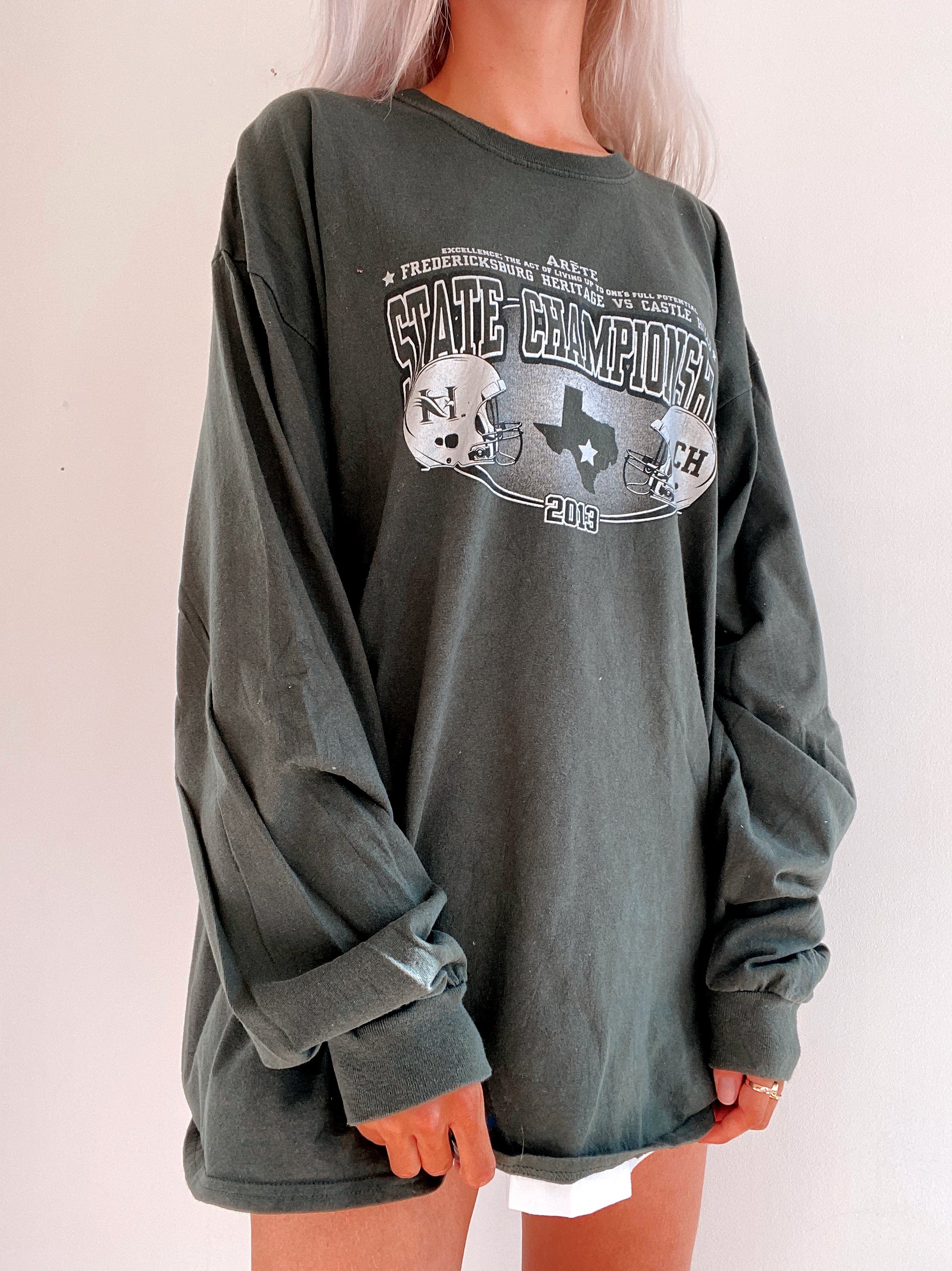 Vintage USA Khaki XL Langarm-T-Shirt