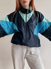 Veste de jogging vintage Sergio Tacchini bleue foncée XXL