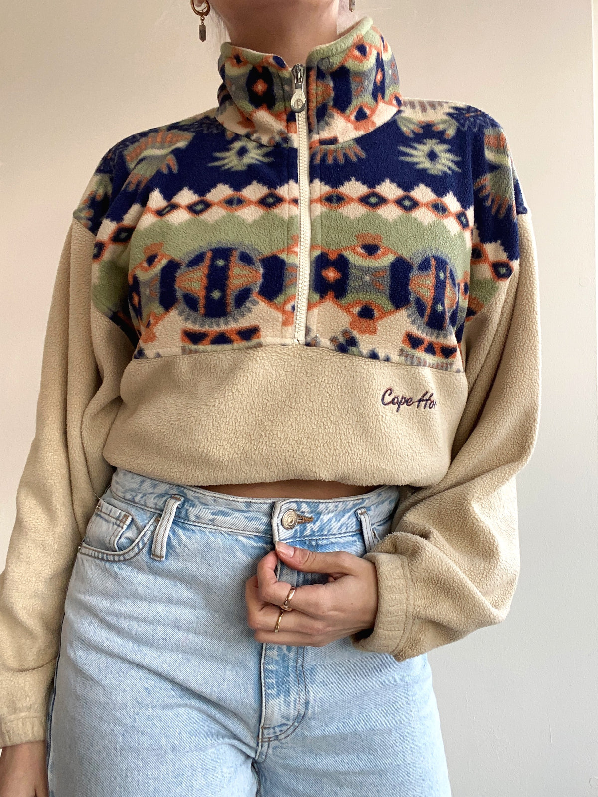 XL blue fleece sweater