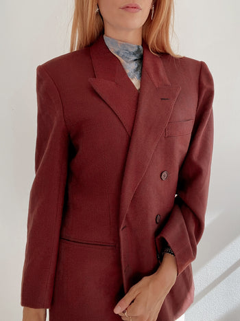 Veste Blazer vintage bordeaux L