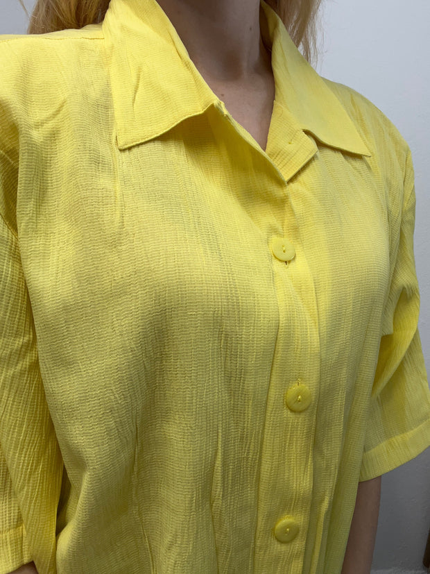Chemise vintage 80’s 90’s jaune L
