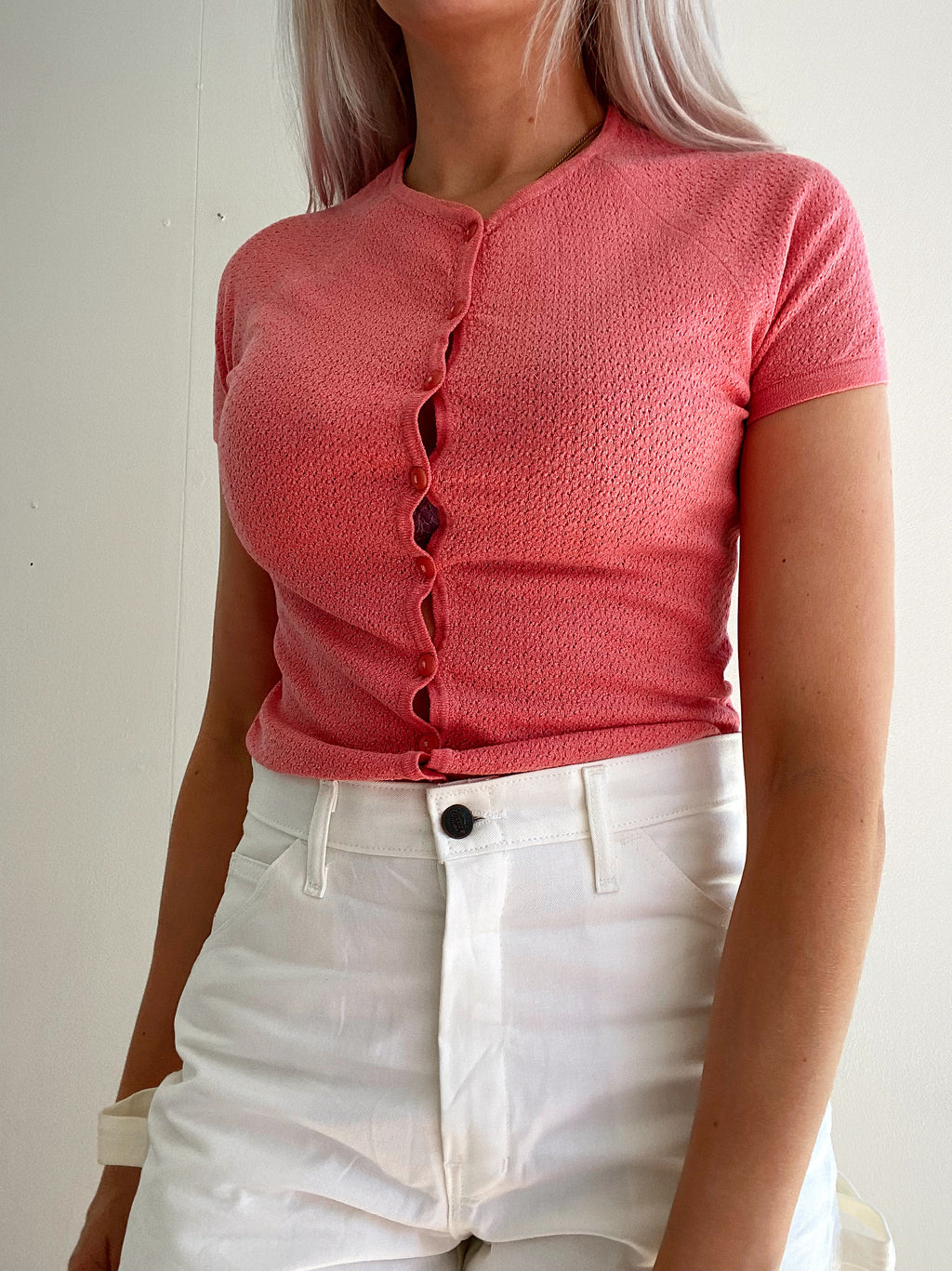 Top Vintage 80/90s rose  S