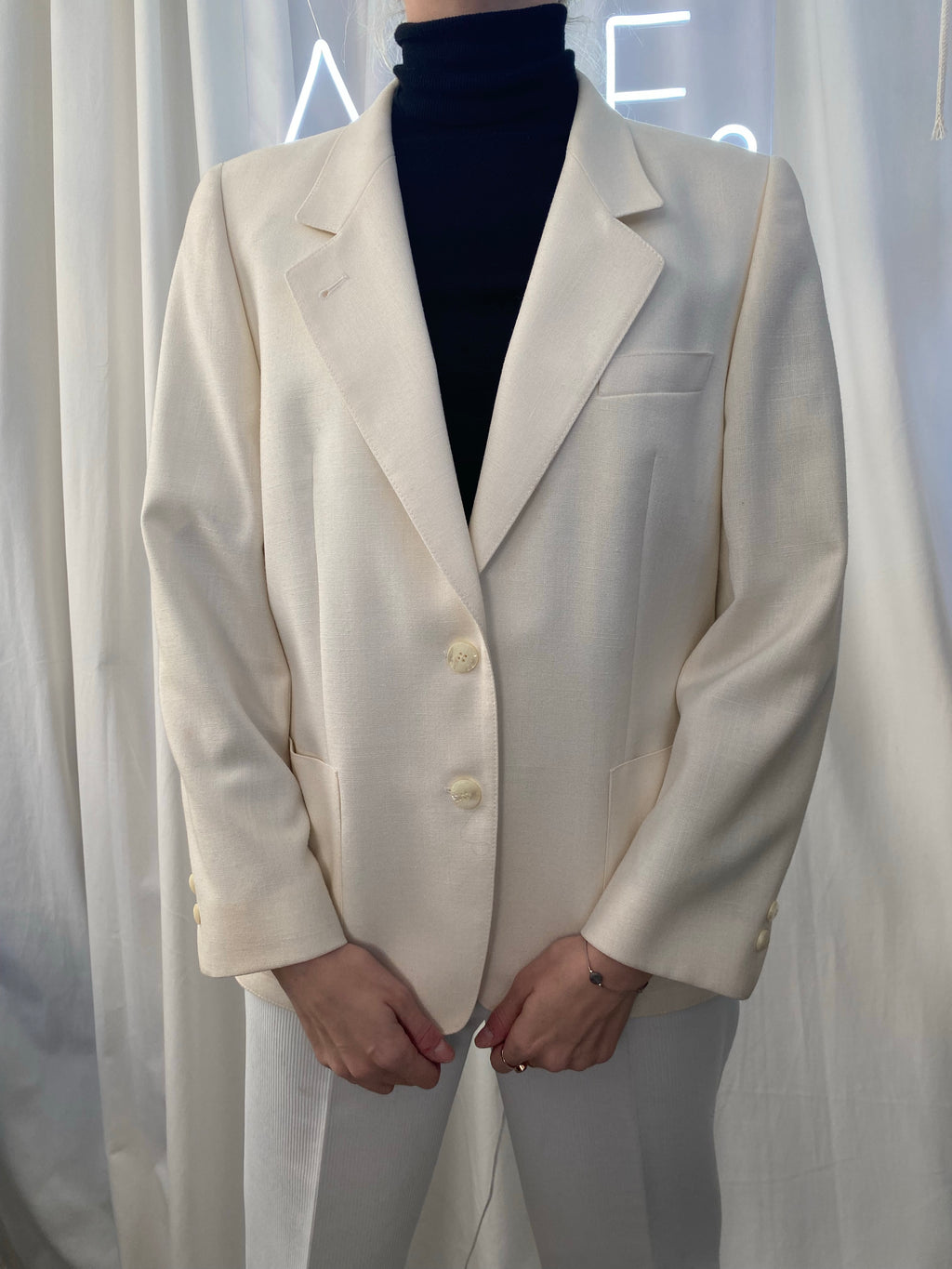 Weiße Blazerjacke S/M