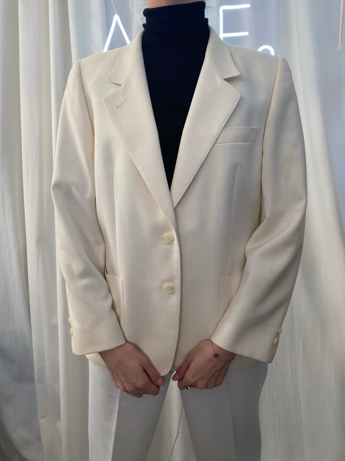 Weiße Blazerjacke S/M