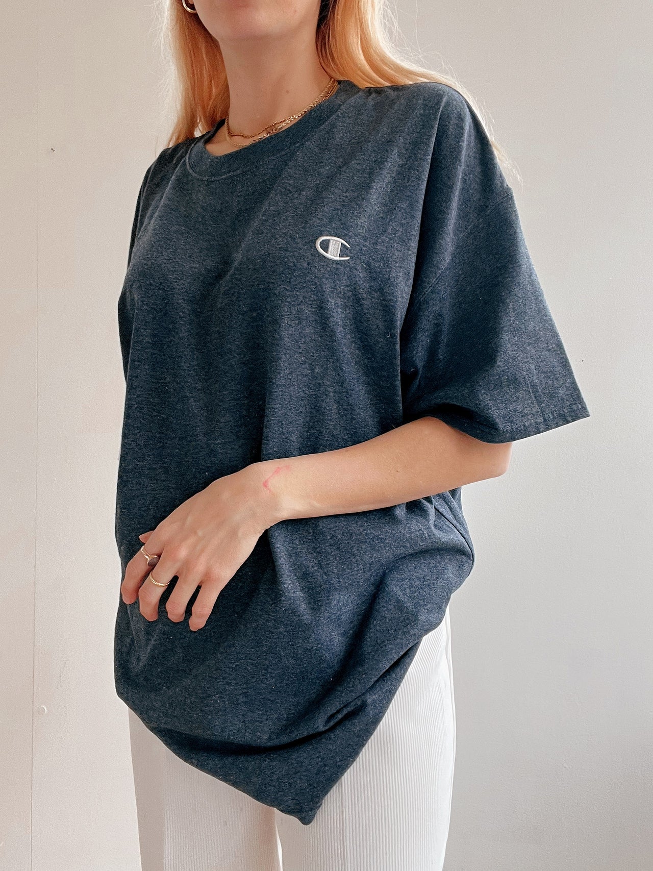 T-shirt gris/ bleu anthracite Champion XL