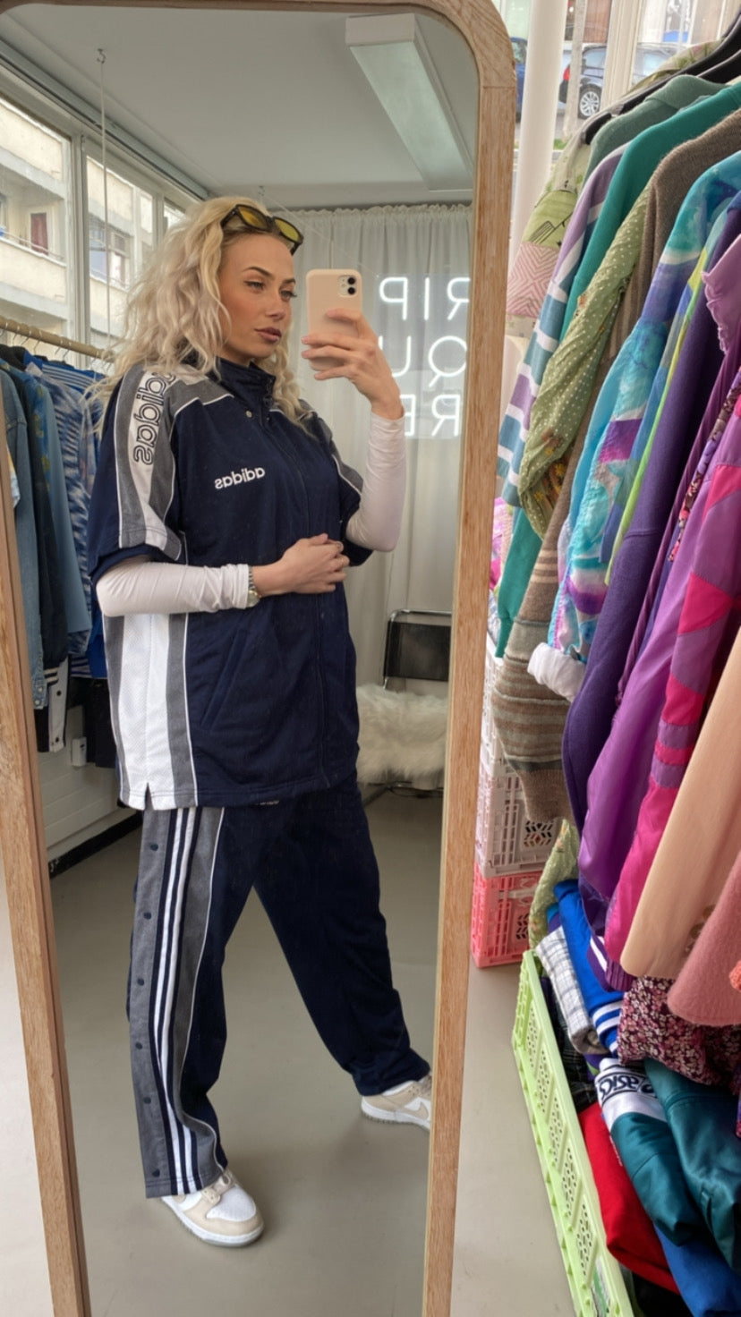Ensemble de jogging bleu et gris Adidas L