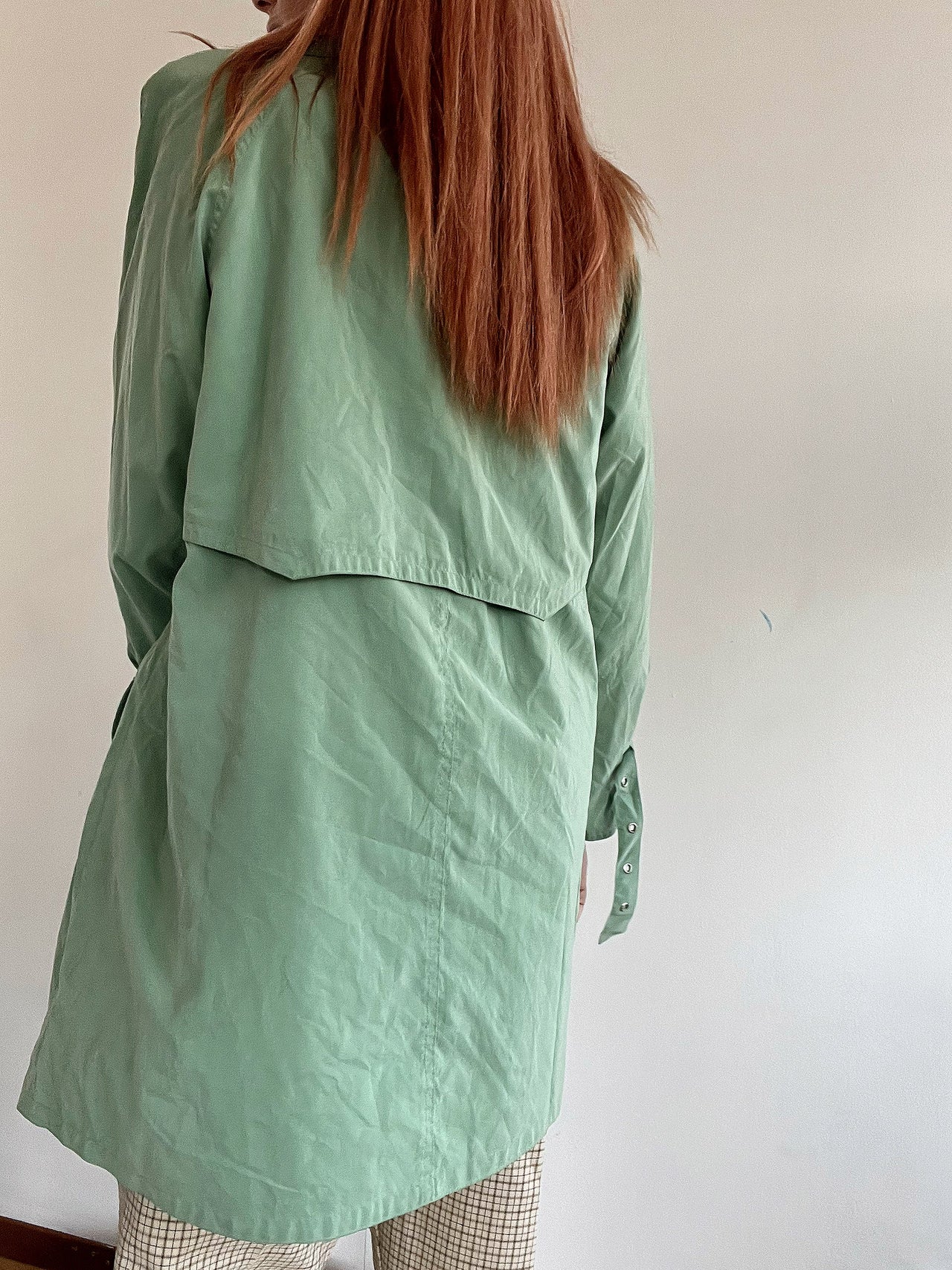 Trench coat vintage vert Clair M oversized