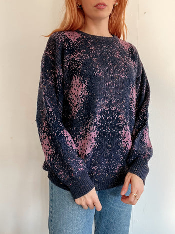 Vintage lila Wollpullover M/L