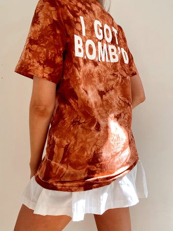 T-shirt vintage tie and dye brun S