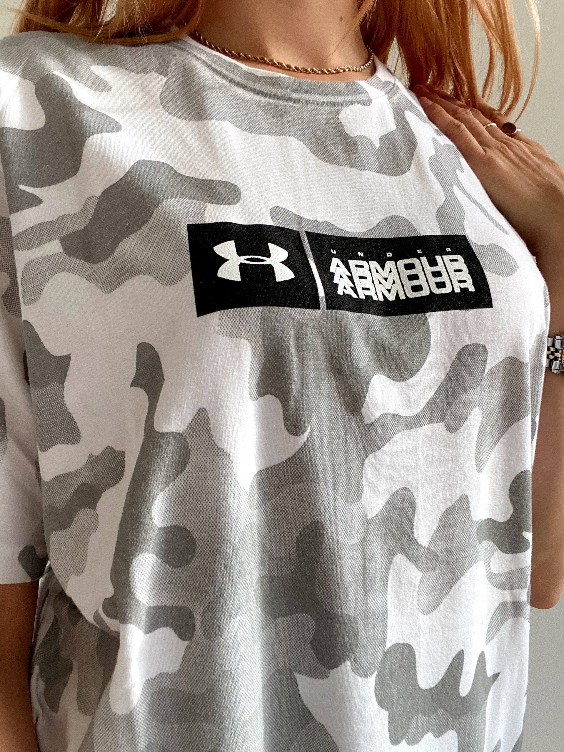 T-shirt gris claire militaire Heatgear M