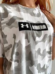 T-shirt gris claire militaire Heatgear M