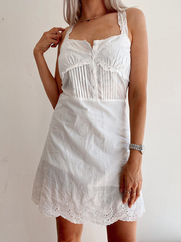 Weißes Vintage-Kleid S