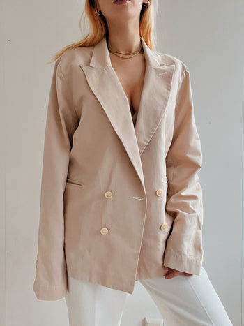 Veste blazer vintage rose clair oversized L