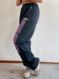 Vintage graue und lila Jogginghose XL