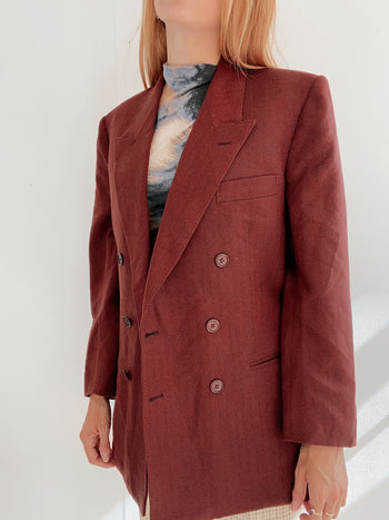 Veste Blazer vintage bordeaux L