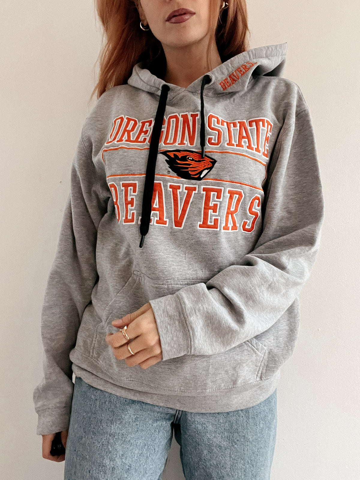 White and blue jacket with orange collar Adidas XL