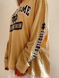T-shirt à manches longues vintage USA beige/jaune XL