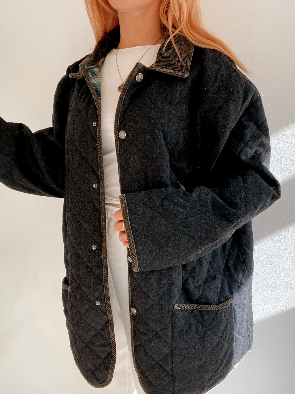 White and blue jacket with orange collar Adidas XL
