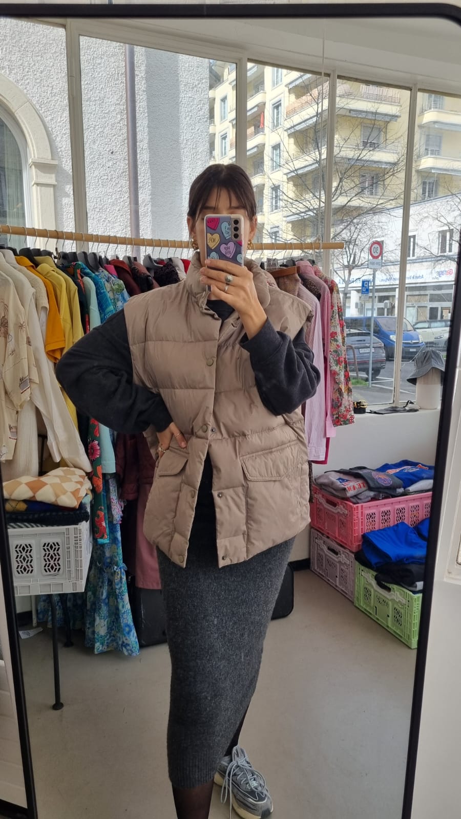 Gilet doudoune beige L