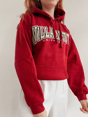 Pull vintage américain rouge foncé S