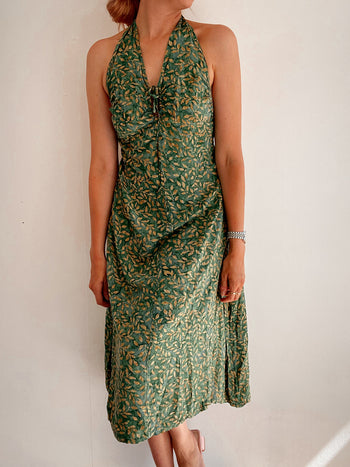 Robe vintage dos nu verte M