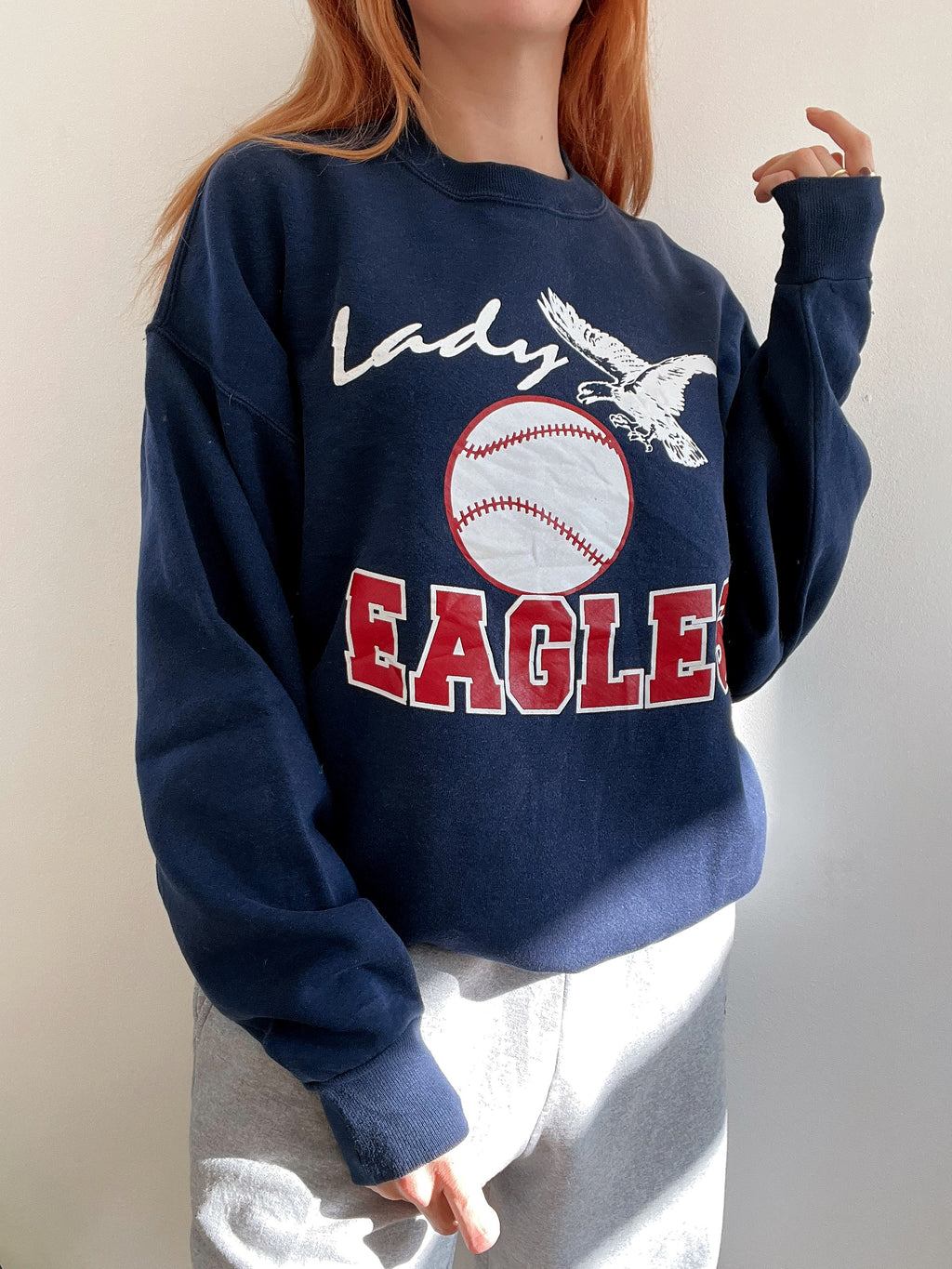 White and blue jacket with orange collar Adidas XL