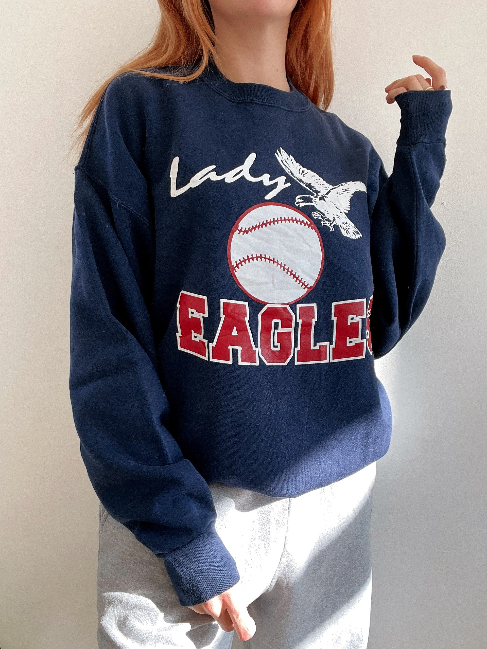 White and blue jacket with orange collar Adidas XL