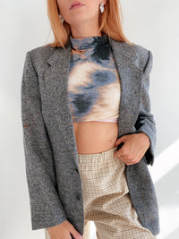 White and blue jacket with orange collar Adidas XL