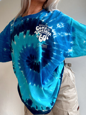 T-shirt bleu vintage tie and dye