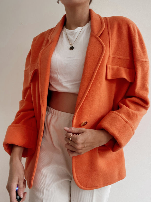 Veste vintage orange courte  M