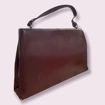 Vintage chocolate brown handbag