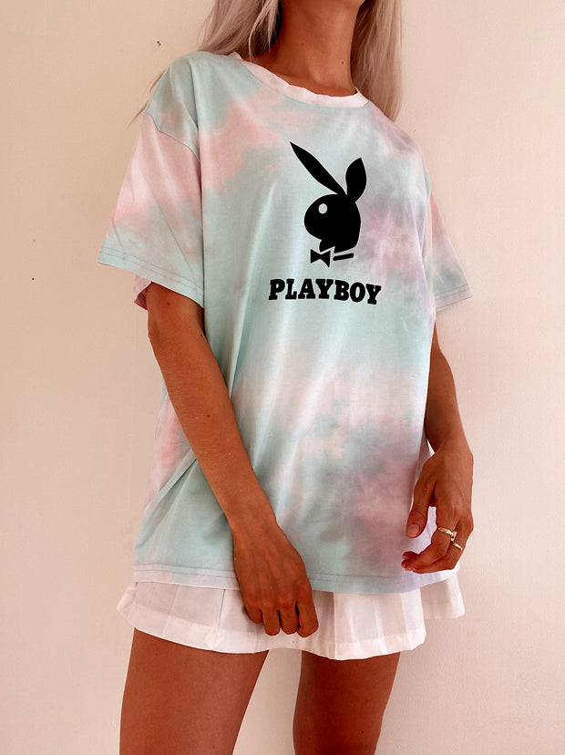 Vintage Tie &amp; Dye Playboy T-Shirt L