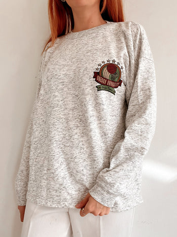 Ensemble pull & jogging gris clair chiné  L