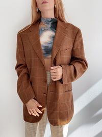 White and blue jacket with orange collar Adidas XL