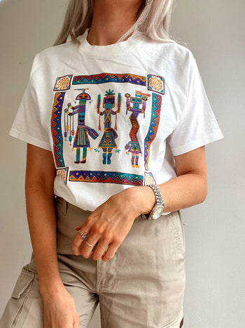 T-shirt vintage blanc M