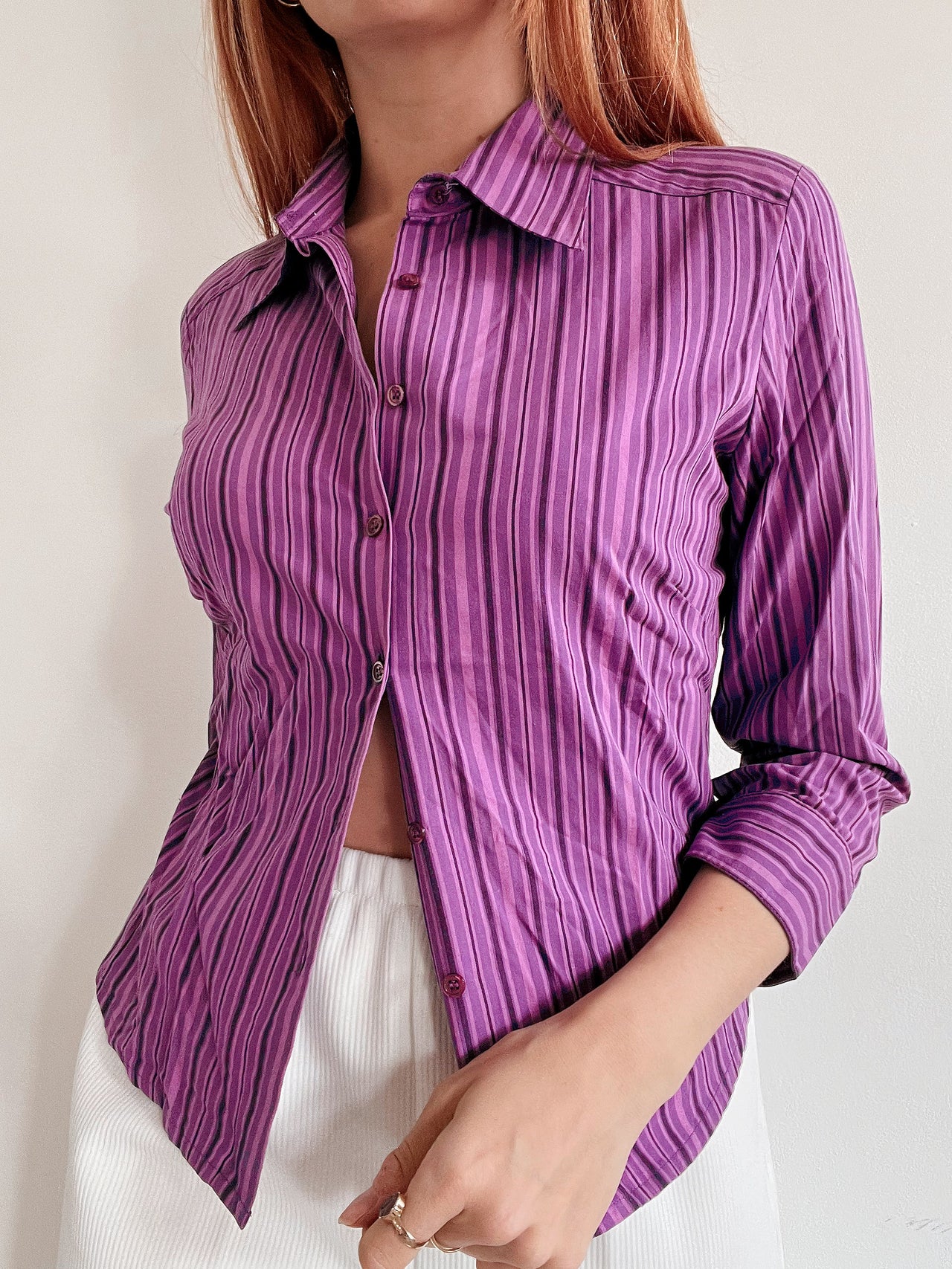 Chemise vintage violette S