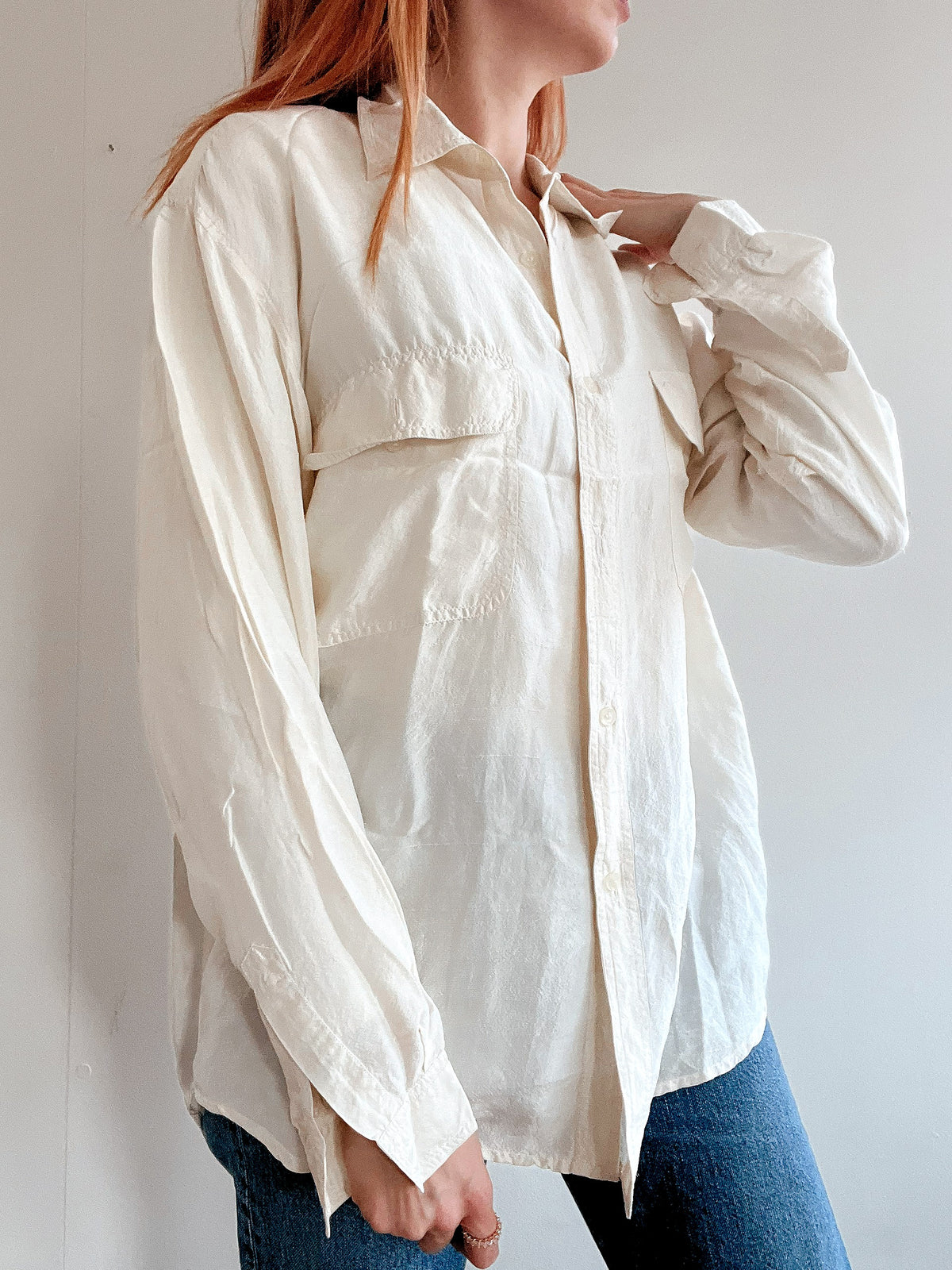 Vintage 80/90s shirt purple/blue/mustard M
