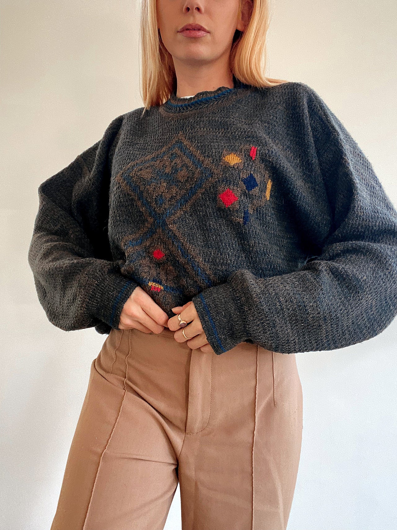 Pull vintage en laine