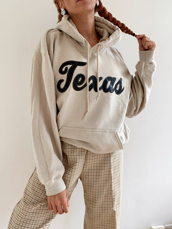 Pull USA beige Texas brun L